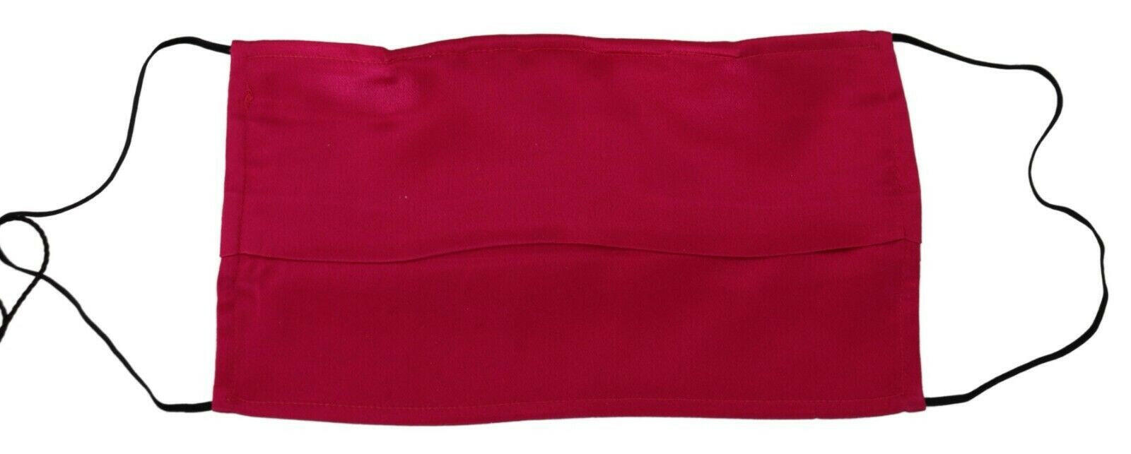 Dolce & Gabbana Red Cotton Pleated Elastic Ear Strap One Size Face Mask -   -  Dolce & Gabbana.