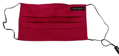 Dolce & Gabbana Red Cotton Pleated Elastic Ear Strap One Size Face Mask -   -  Dolce & Gabbana.