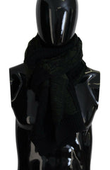 Dolce & Gabbana Black Green Knitted Men Neck Wrap Shawl Scarf -   -  Dolce & Gabbana.