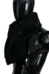 Dolce & Gabbana Black Green Knitted Men Neck Wrap Shawl Scarf -   -  Dolce & Gabbana.