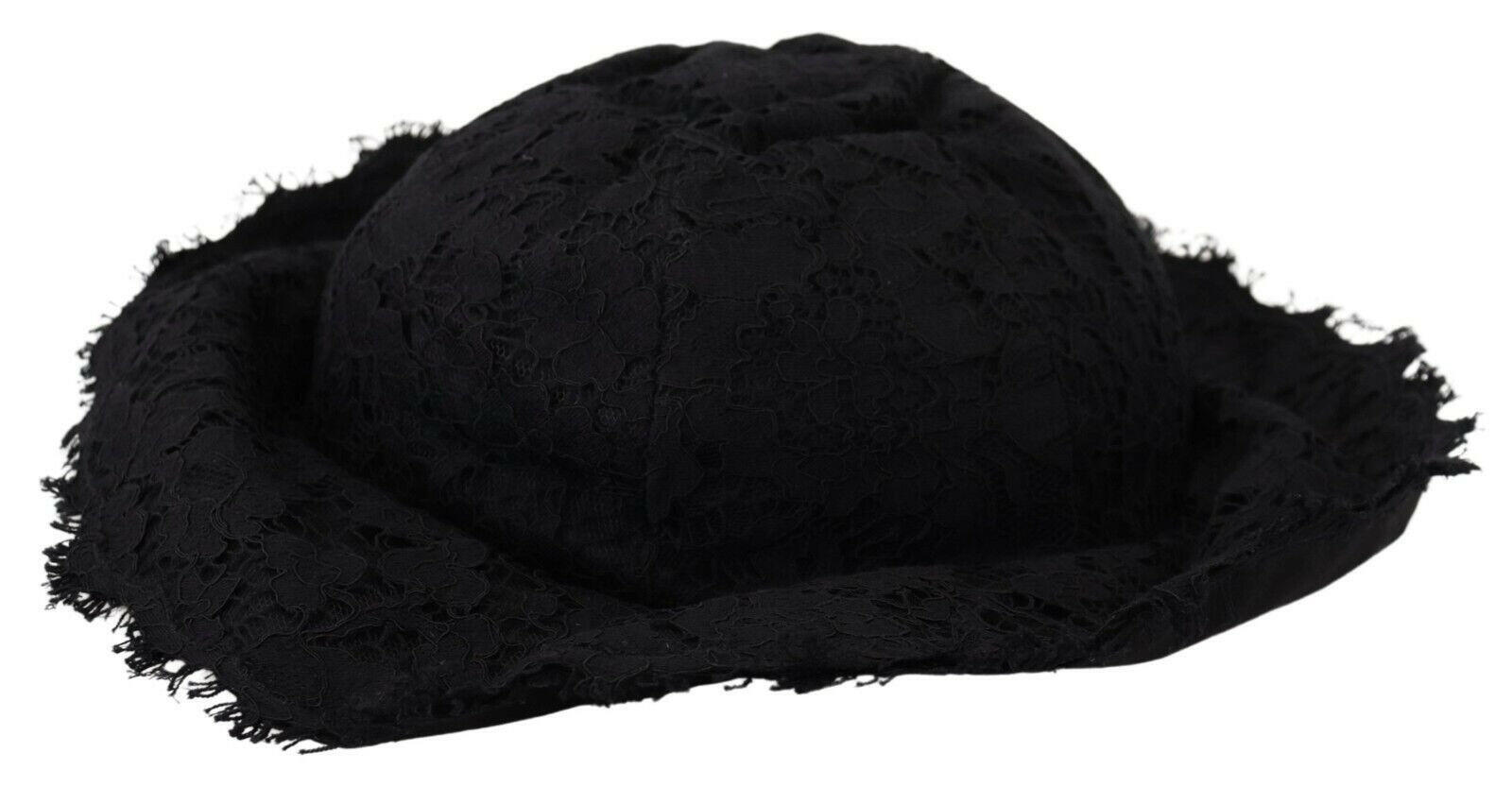Dolce & Gabbana Black Cotton Wide Brim Shade Hat -   -  Dolce & Gabbana.