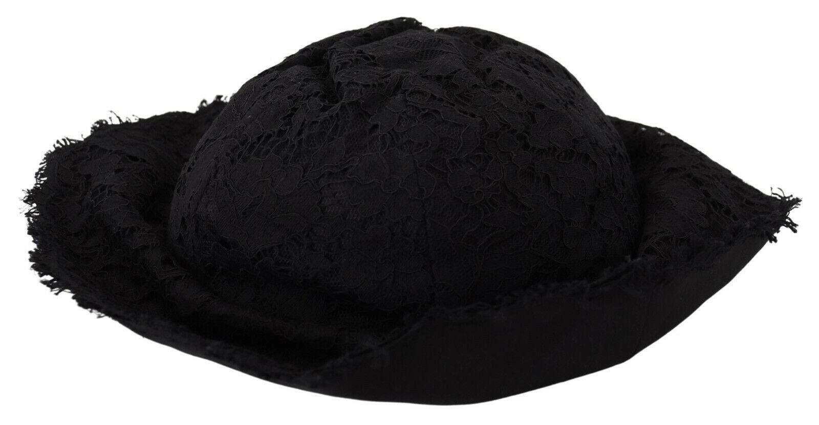 Dolce & Gabbana Black Cotton Wide Brim Shade Hat -   -  Dolce & Gabbana.