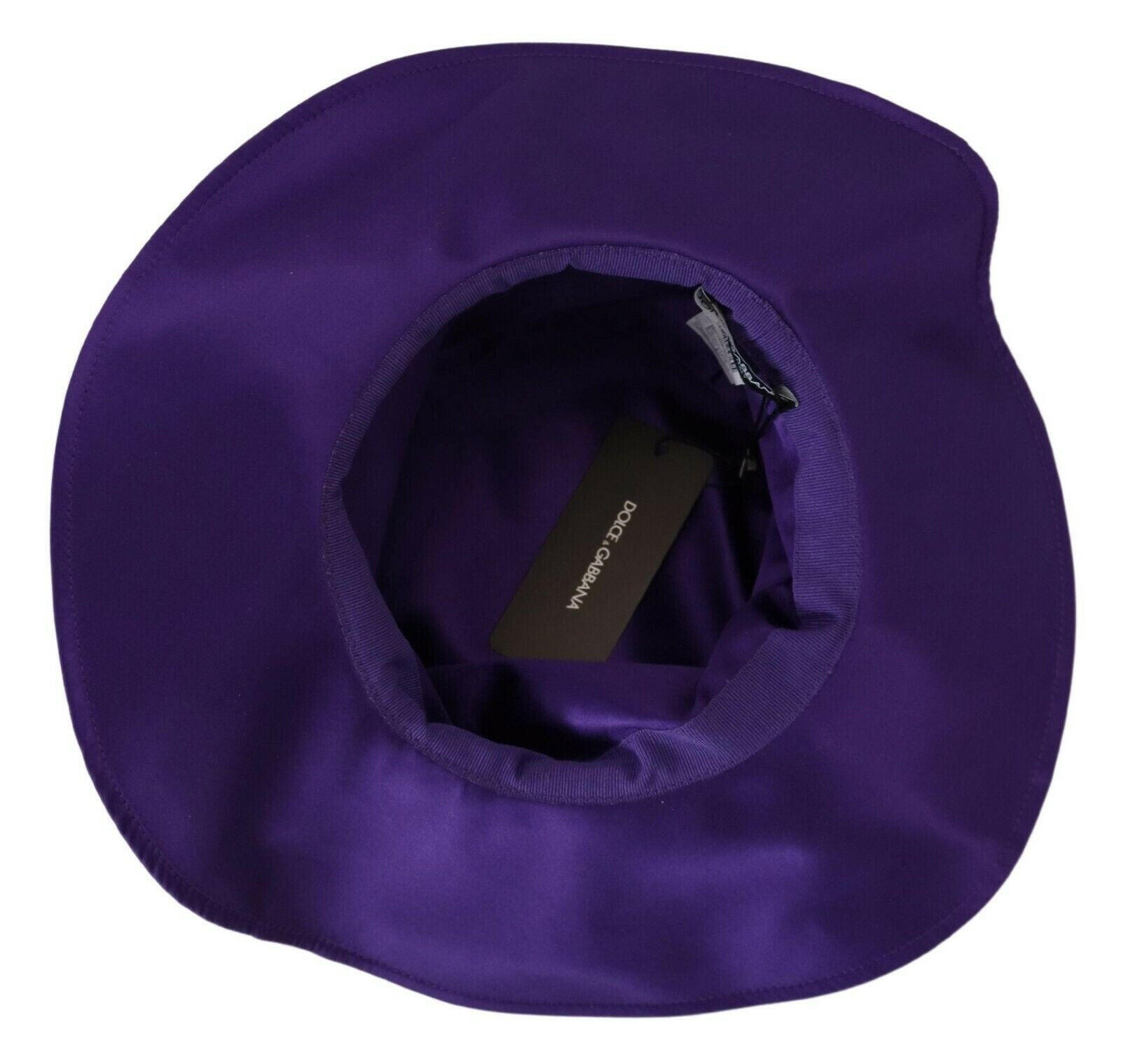 Dolce & Gabbana Purple Silk Stretch Top Hat -   -  Dolce & Gabbana.