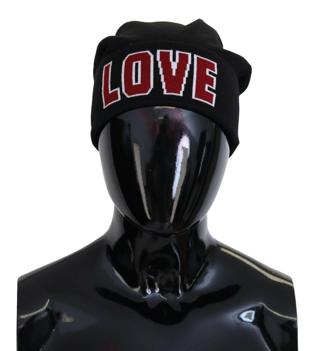 Dolce & Gabbana Black Wool Fur Ball DG Love Winter Beanie One Size Hat -   -  Dolce & Gabbana.