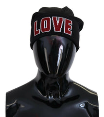 Dolce & Gabbana Black Wool Fur Ball DG Love Winter Beanie One Size Hat -   -  Dolce & Gabbana.