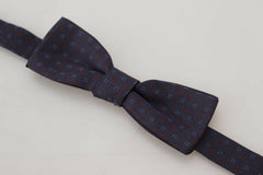 Dolce & Gabbana Blue Pattern Silk Adjustable Neck Papillon Bow Tie -  Neckties, Men -  Dolce & Gabbana.