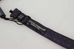 Dolce & Gabbana Blue Pattern Silk Adjustable Neck Papillon Bow Tie -  Neckties, Men -  Dolce & Gabbana.