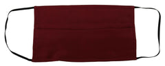 Dolce & Gabbana Maroon Silk Pleated Elastic Ear Strap One Size Face Mask -   -  Dolce & Gabbana.