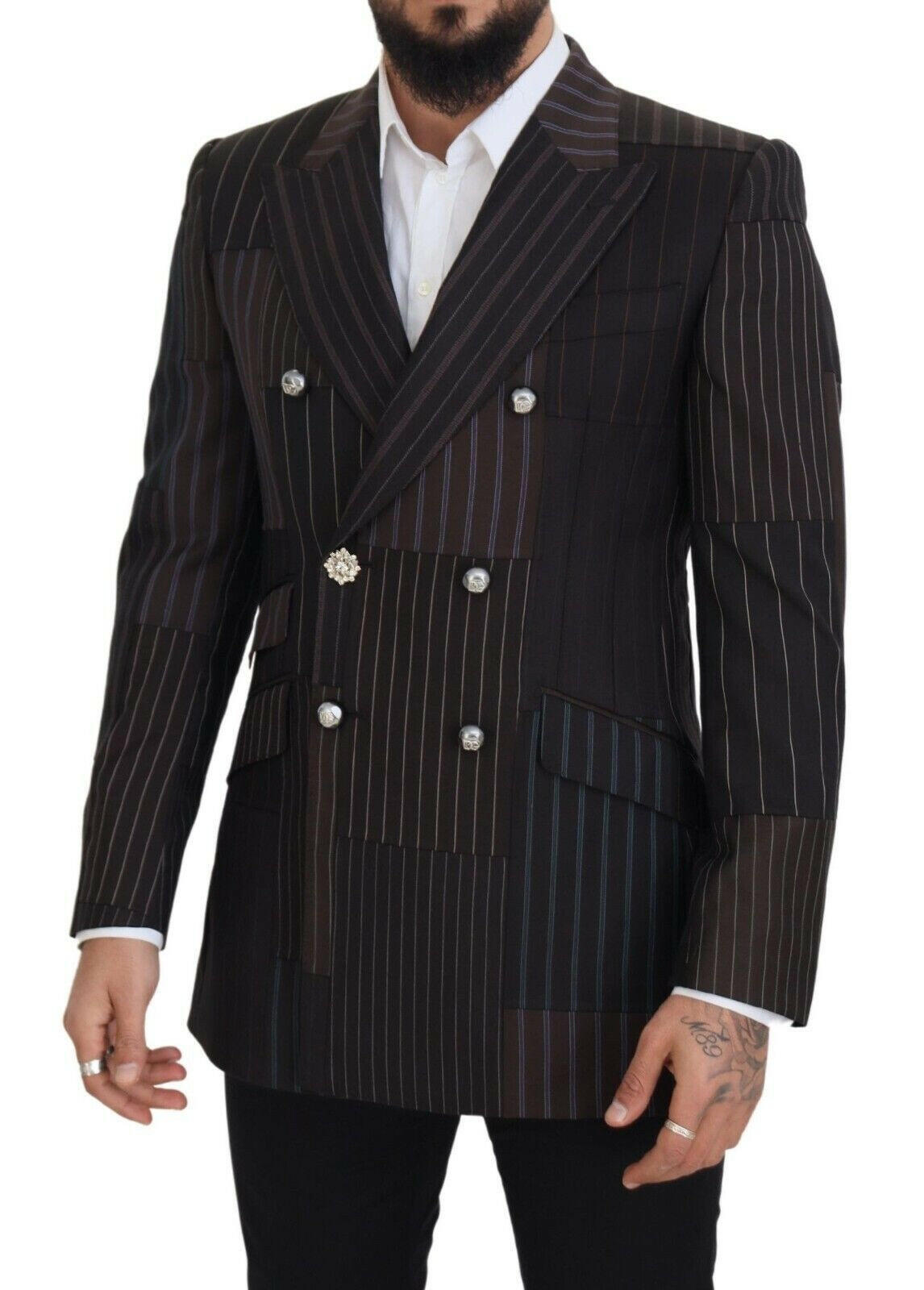 Dolce & Gabbana Multicolor Patchwork Stripes SICILIA Blazer -   -  Dolce & Gabbana.