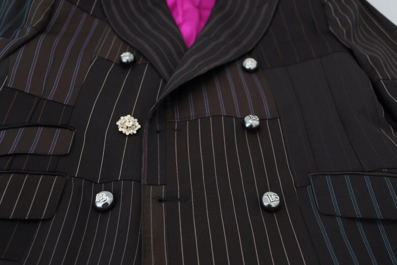 Dolce & Gabbana Multicolor Patchwork Stripes SICILIA Blazer -   -  Dolce & Gabbana.