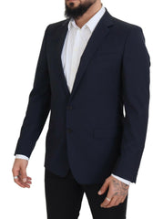 Dolce & Gabbana Dark Blue Wool Single Breasted MARTINI Blazer -   -  Dolce & Gabbana.