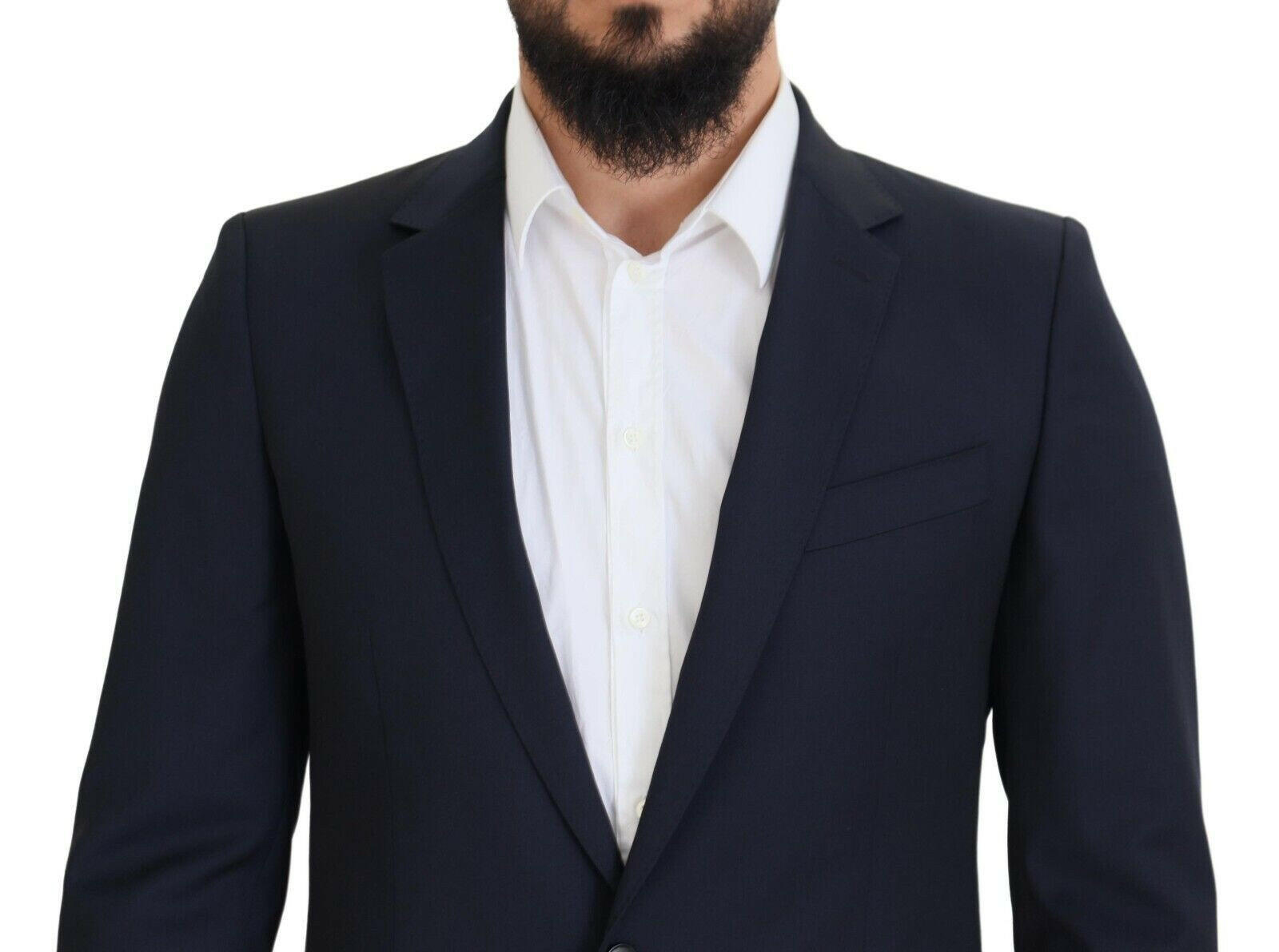 Dolce & Gabbana Dark Blue Wool Single Breasted MARTINI Blazer -   -  Dolce & Gabbana.
