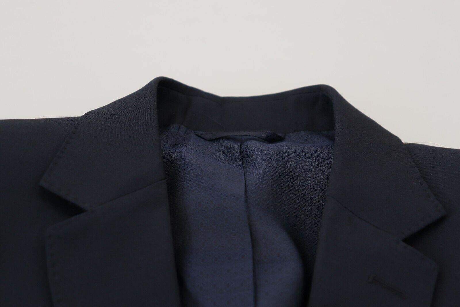 Dolce & Gabbana Dark Blue Wool Single Breasted MARTINI Blazer -   -  Dolce & Gabbana.