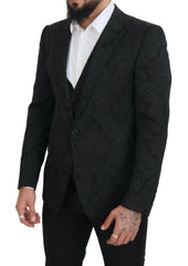 Dolce & Gabbana Black Floral Brocade 2 Piece MARTINI Suit -   -  Dolce & Gabbana.