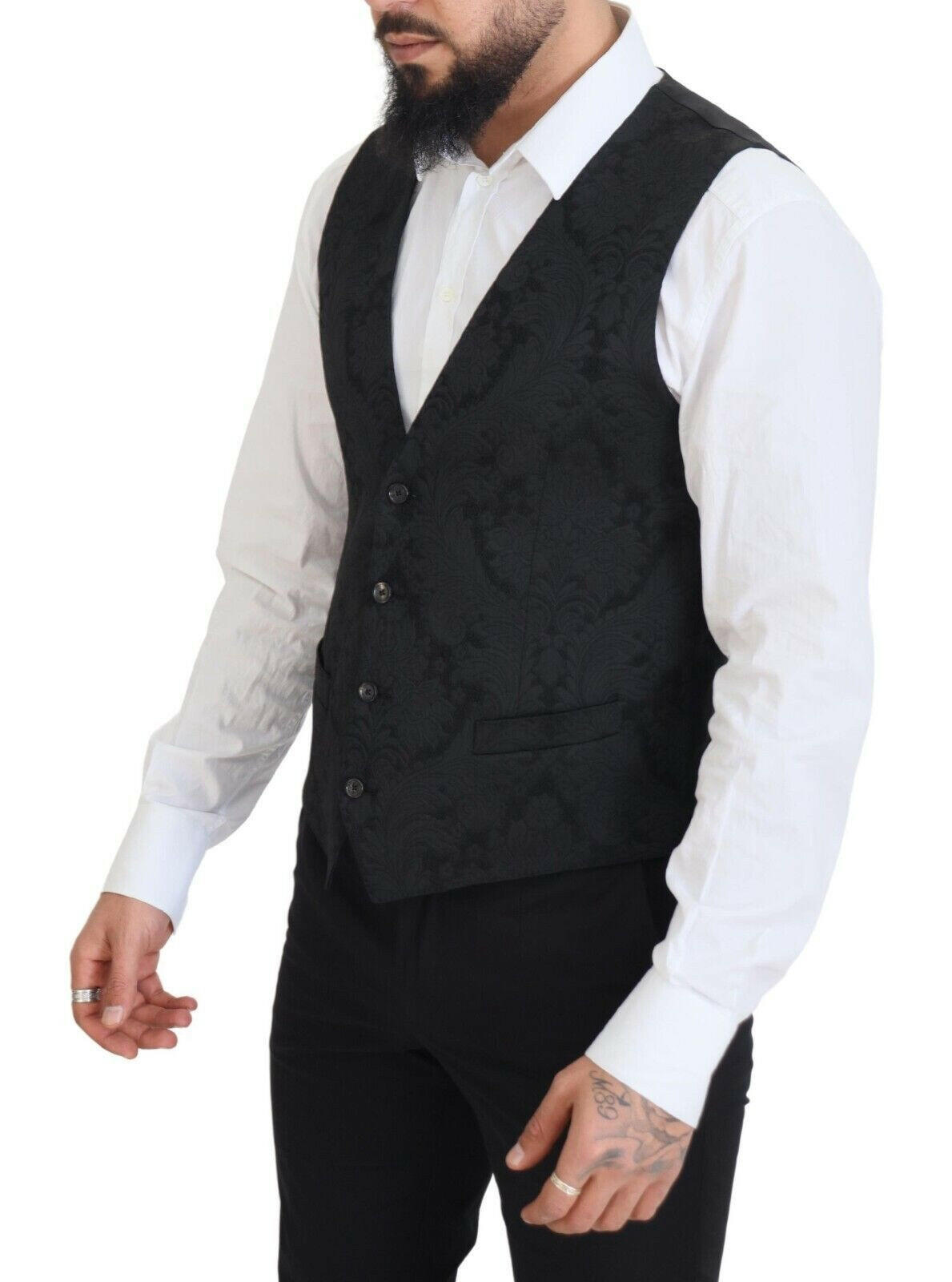 Dolce & Gabbana Black Floral Brocade 2 Piece MARTINI Suit -   -  Dolce & Gabbana.