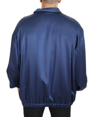 Dolce & Gabbana Blue Heraldic Patch Full Zip KHALED Jacket -   -  Dolce & Gabbana.