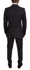Dolce & Gabbana Black Striped Wool Formal 2 Piece Suit -   -  Dolce & Gabbana.