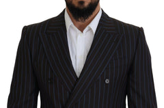Dolce & Gabbana Black Striped Wool Formal 2 Piece Suit -   -  Dolce & Gabbana.