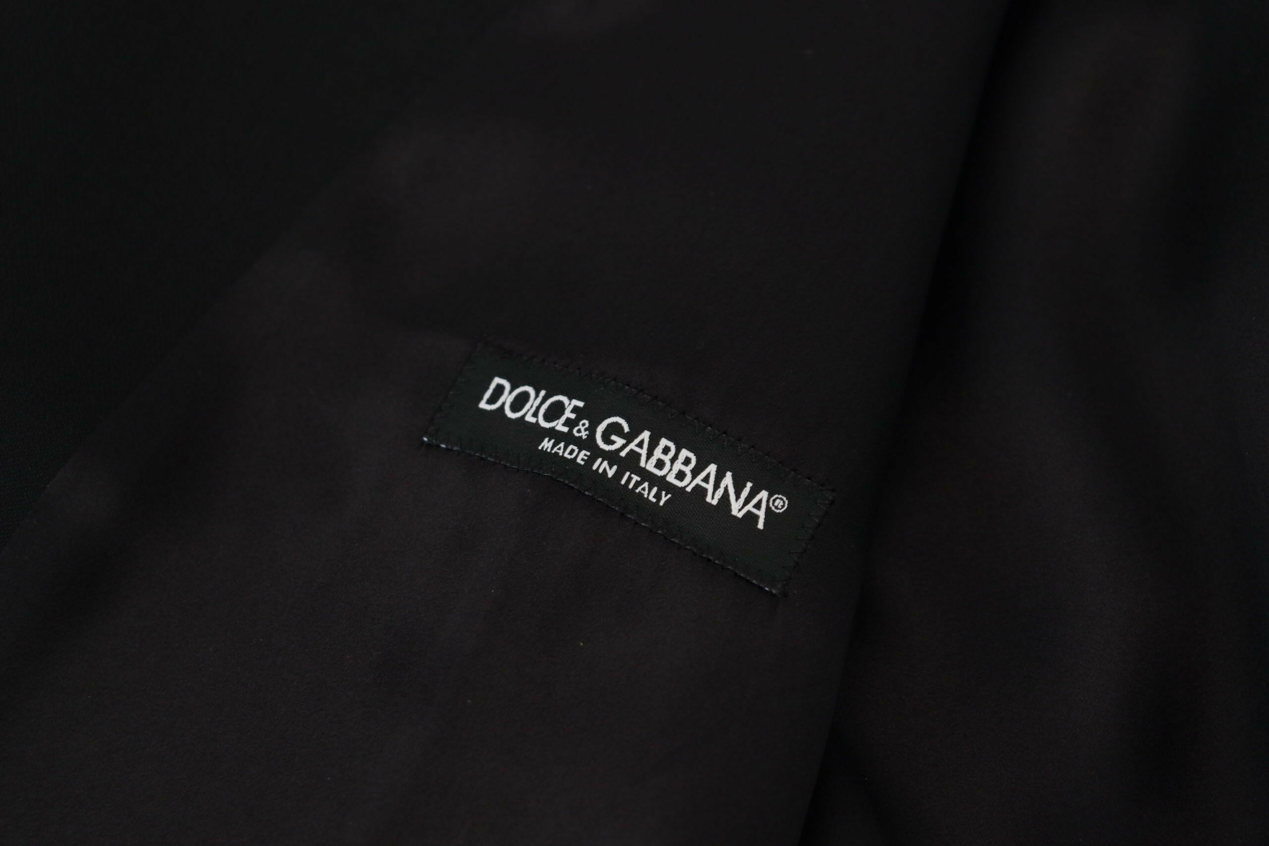 Dolce & Gabbana Black Virgin Wool Waistcoat Formal Dress Vest -  Vests for Men Suits -  Dolce & Gabbana.