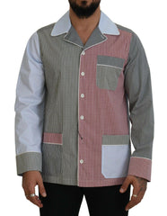 Dolce & Gabbana Multicolor Patchwork Cotton Long Sleeves Shirt -   -  Dolce & Gabbana.