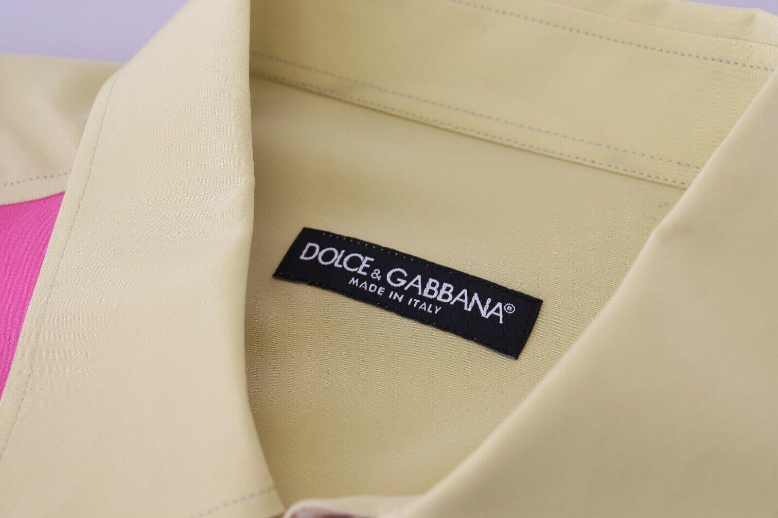 Dolce & Gabbana Multicolor Patchwork Silk Button Down Shirt -   -  Dolce & Gabbana.