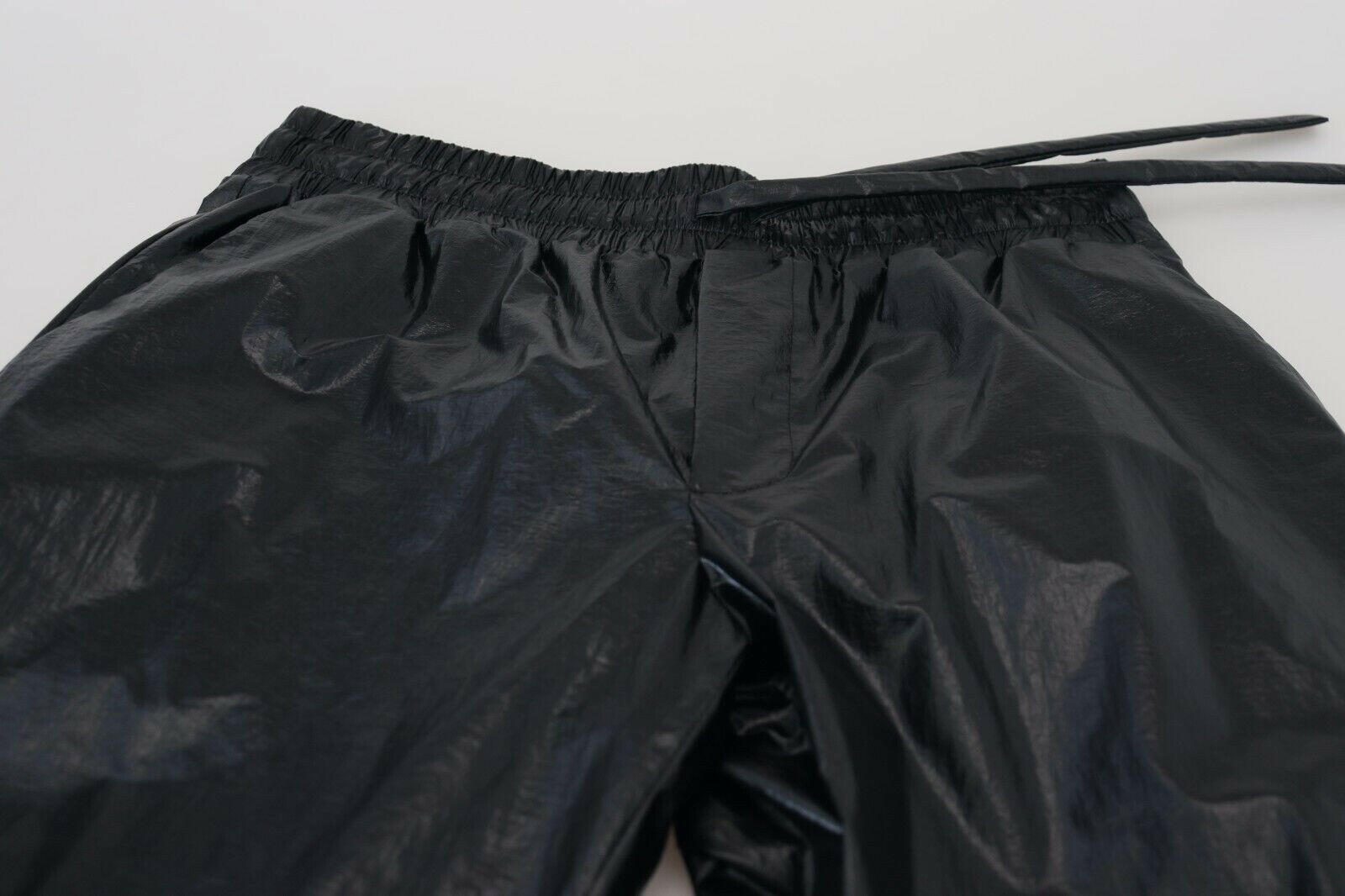 Dolce & Gabbana Black Shining Drawstring Trouser Nylon Pants -   -  Dolce & Gabbana.
