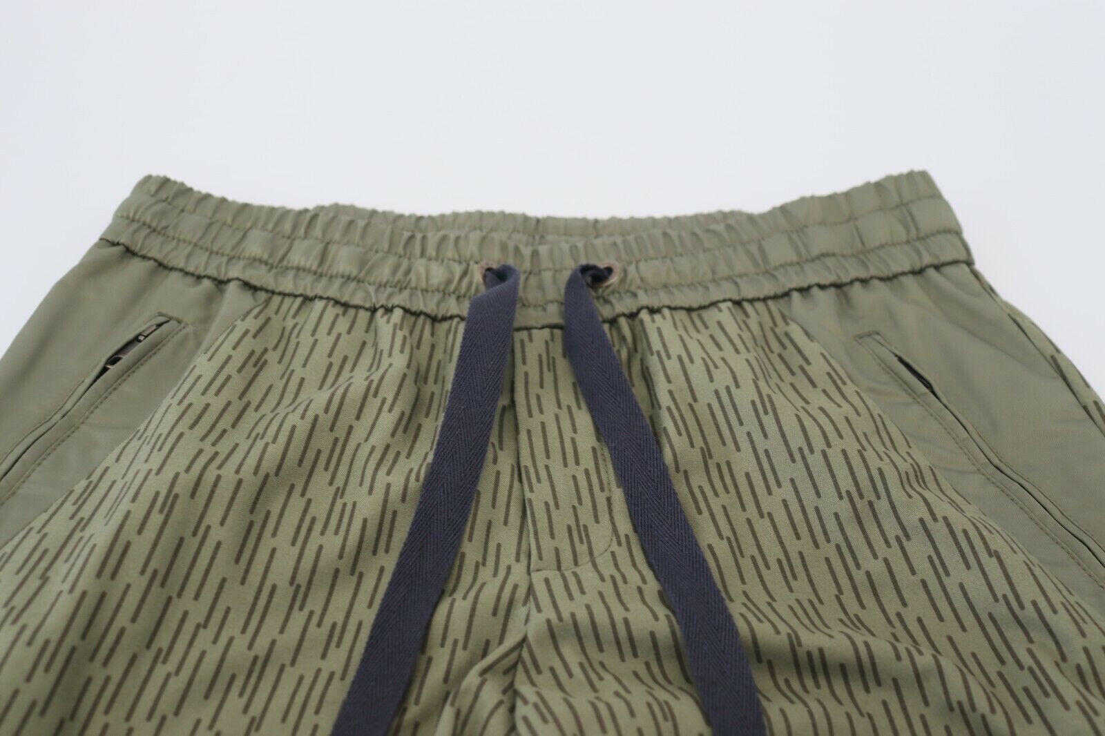 Dolce & Gabbana Green Striped Cargo Zipper Leg Men Trouser Pants -   -  Dolce & Gabbana.