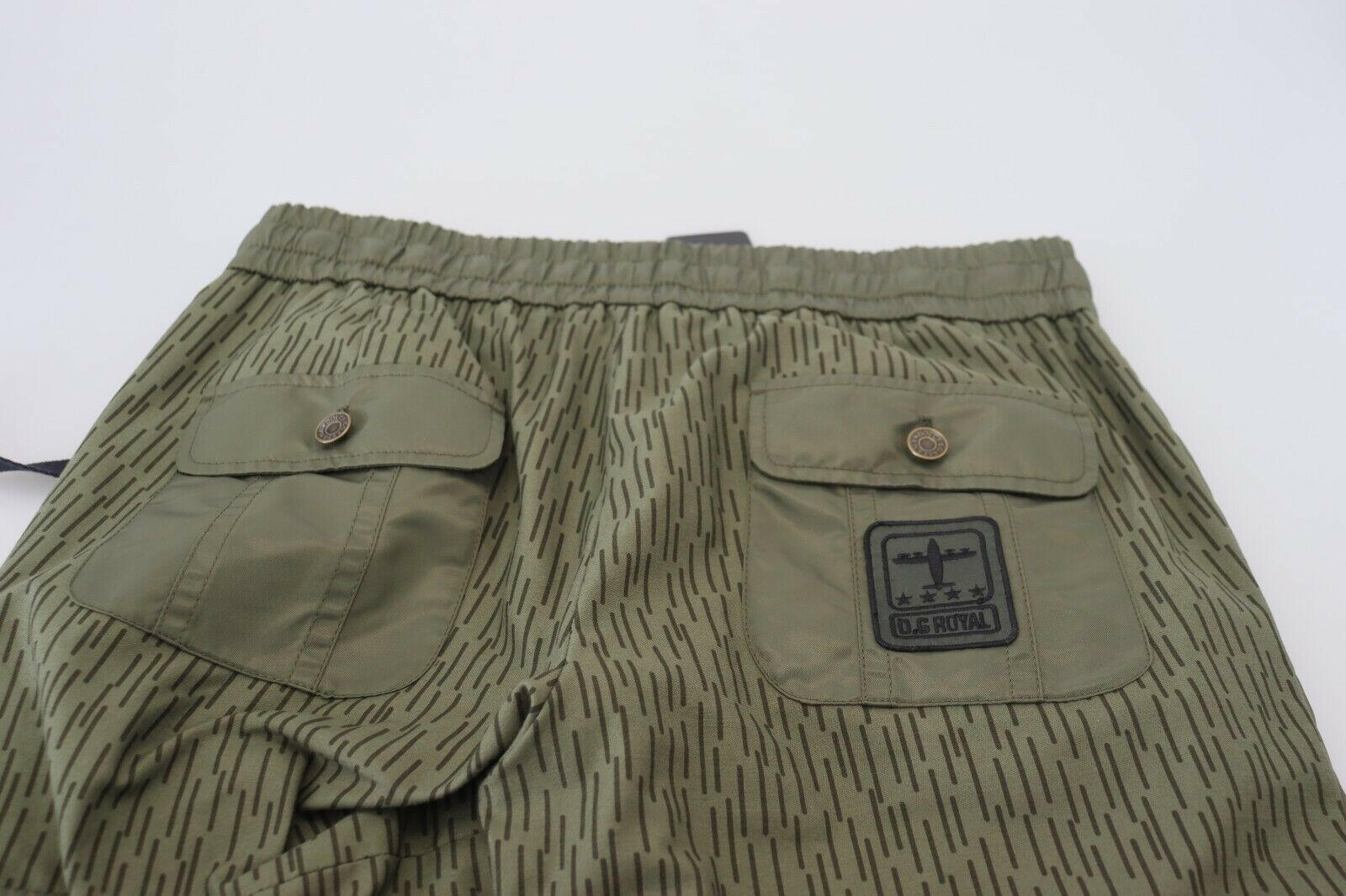 Dolce & Gabbana Green Striped Cargo Zipper Leg Men Trouser Pants -   -  Dolce & Gabbana.