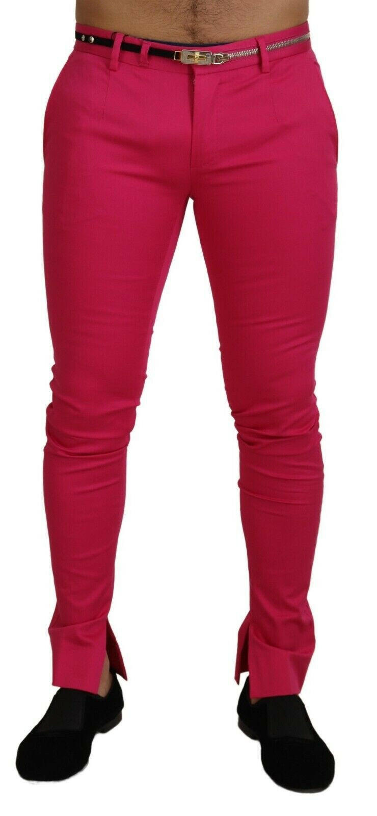 Dolce & Gabbana Pink Zipper Buckle Waist Trousers Pants -   -  Dolce & Gabbana.
