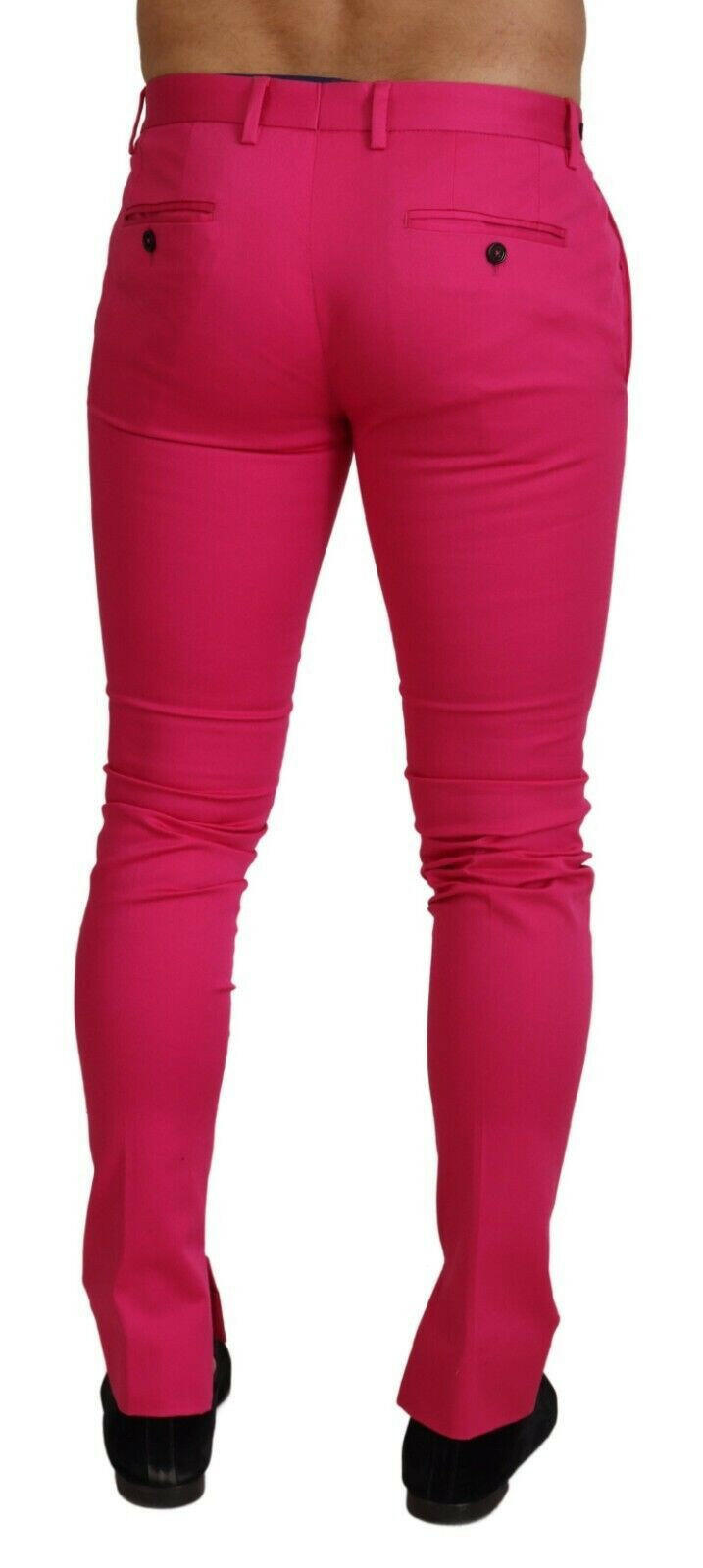 Dolce & Gabbana Pink Zipper Buckle Waist Trousers Pants -   -  Dolce & Gabbana.