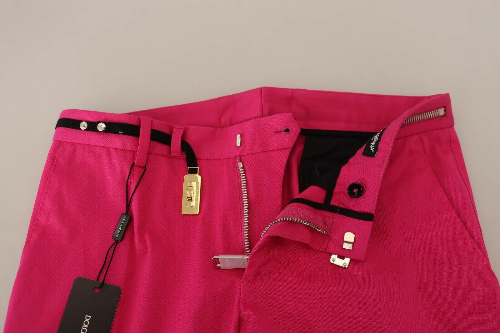 Dolce & Gabbana Pink Zipper Buckle Waist Trousers Pants -   -  Dolce & Gabbana.