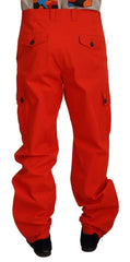 Dolce & Gabbana Red Cargo Men Trousers Cotton Pants -   -  Dolce & Gabbana.
