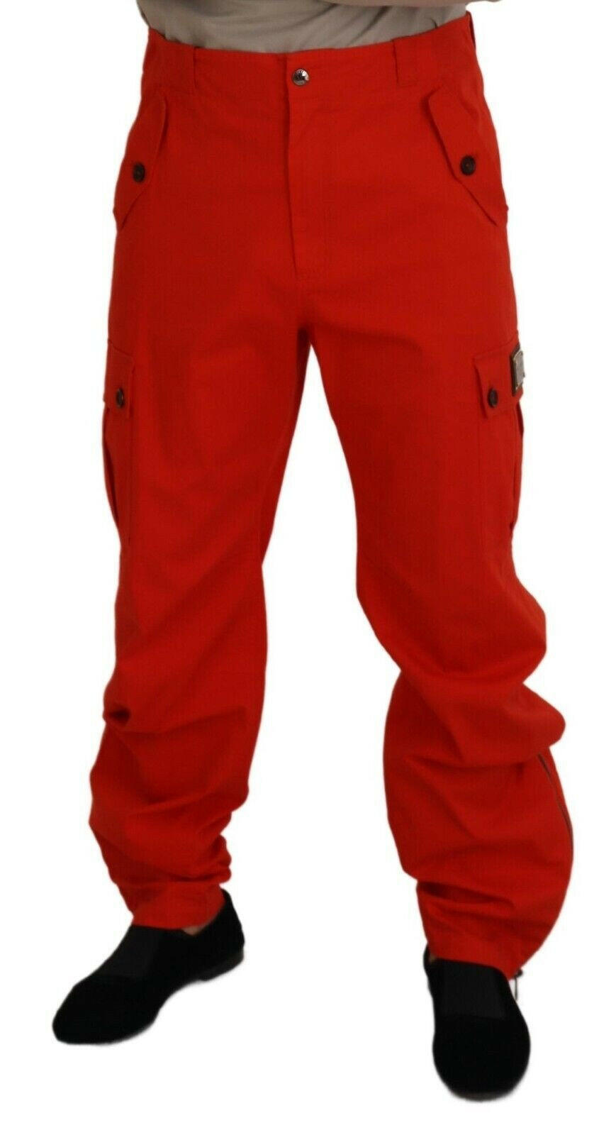 Dolce & Gabbana Red Cargo Men Trousers Cotton Pants -   -  Dolce & Gabbana.