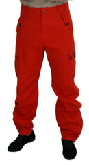 Dolce & Gabbana Red Cargo Men Trousers Cotton Pants -   -  Dolce & Gabbana.