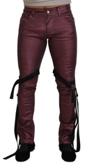 Dolce & Gabbana Magenta Cotton Men Casual Harness Denim Jeans -   -  Dolce & Gabbana.