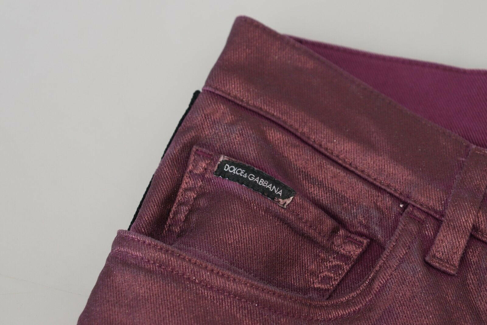 Dolce & Gabbana Magenta Cotton Men Casual Harness Denim Jeans -   -  Dolce & Gabbana.