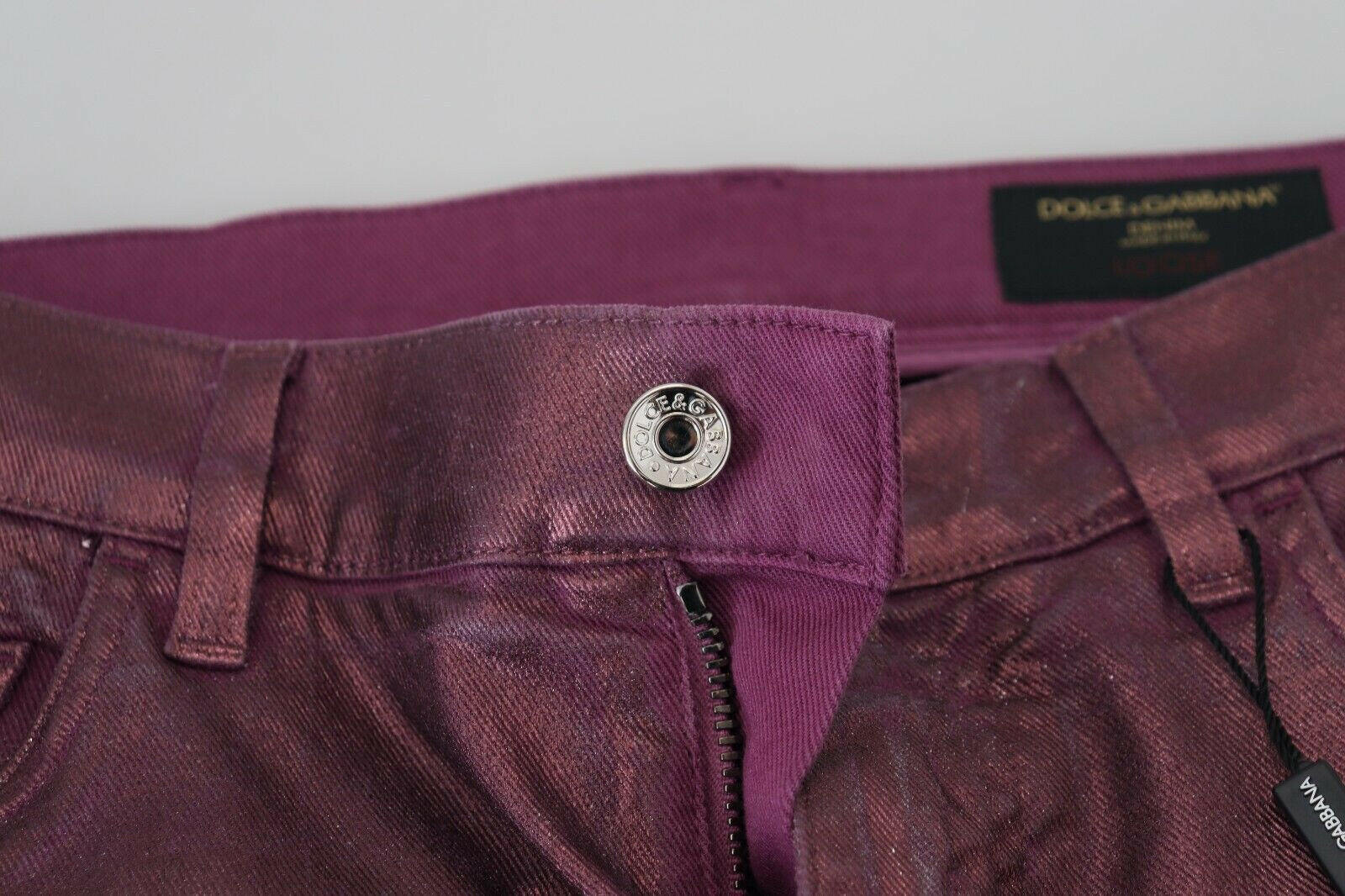 Dolce & Gabbana Magenta Cotton Men Casual Harness Denim Jeans -   -  Dolce & Gabbana.