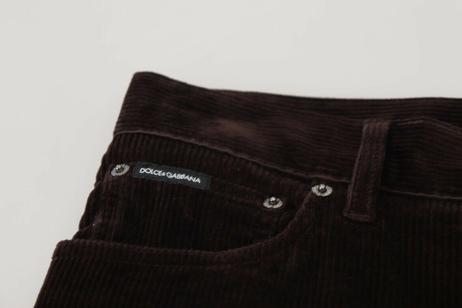 Dolce & Gabbana Brown Corduroy Men Casual Trouser Pants -   -  Dolce & Gabbana.