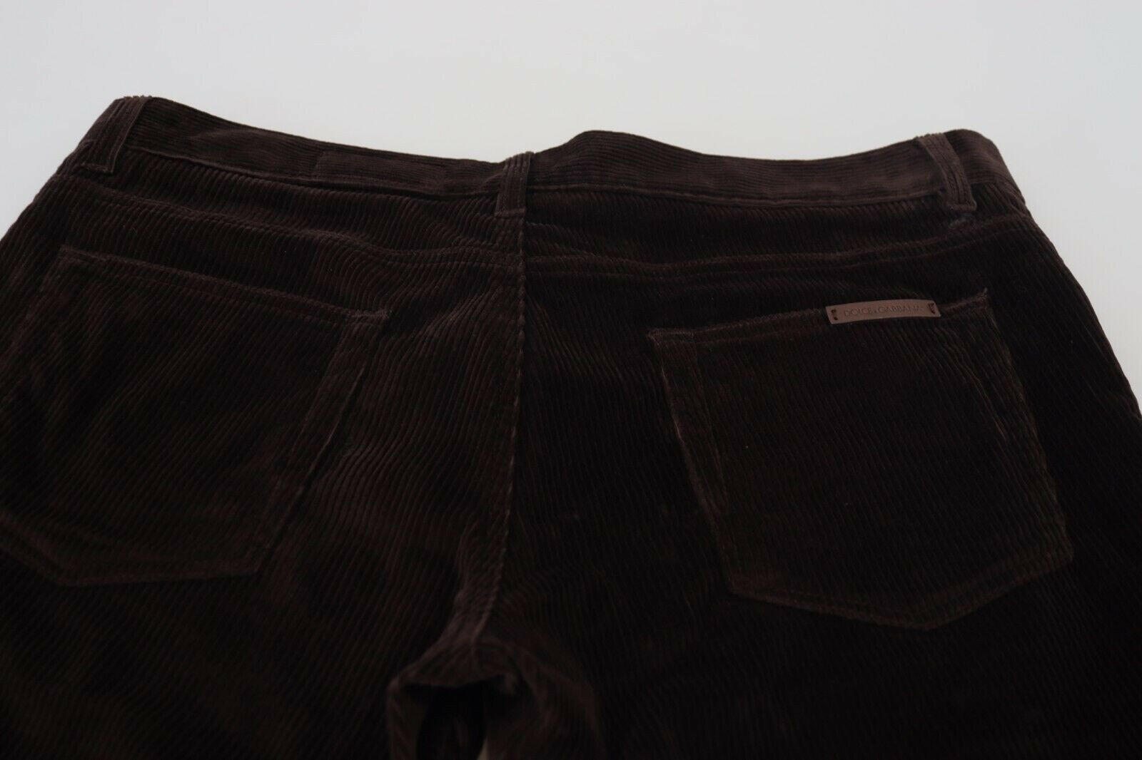 Dolce & Gabbana Brown Corduroy Men Casual Trouser Pants -   -  Dolce & Gabbana.