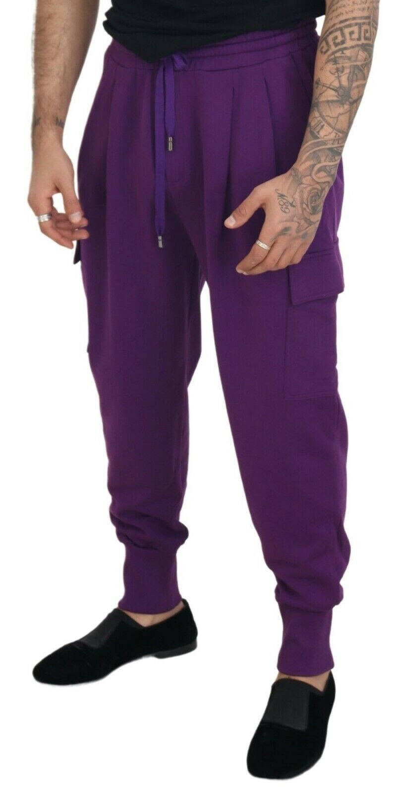 Dolce & Gabbana Purple Cotton Cargo Sweatpants Jogging Pants -   -  Dolce & Gabbana.
