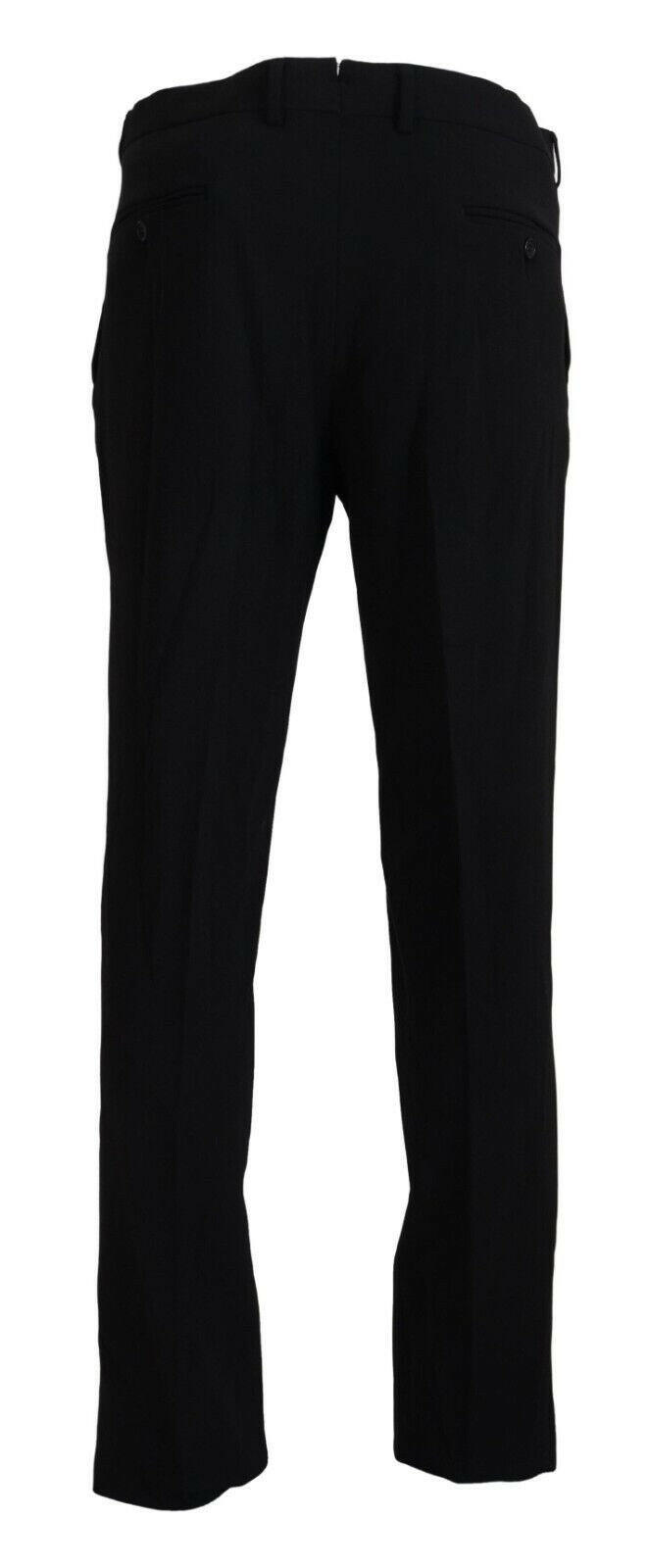 BENCIVENGA Black Straight Fit Men Formal Trousers Pants -   -  BENCIVENGA.