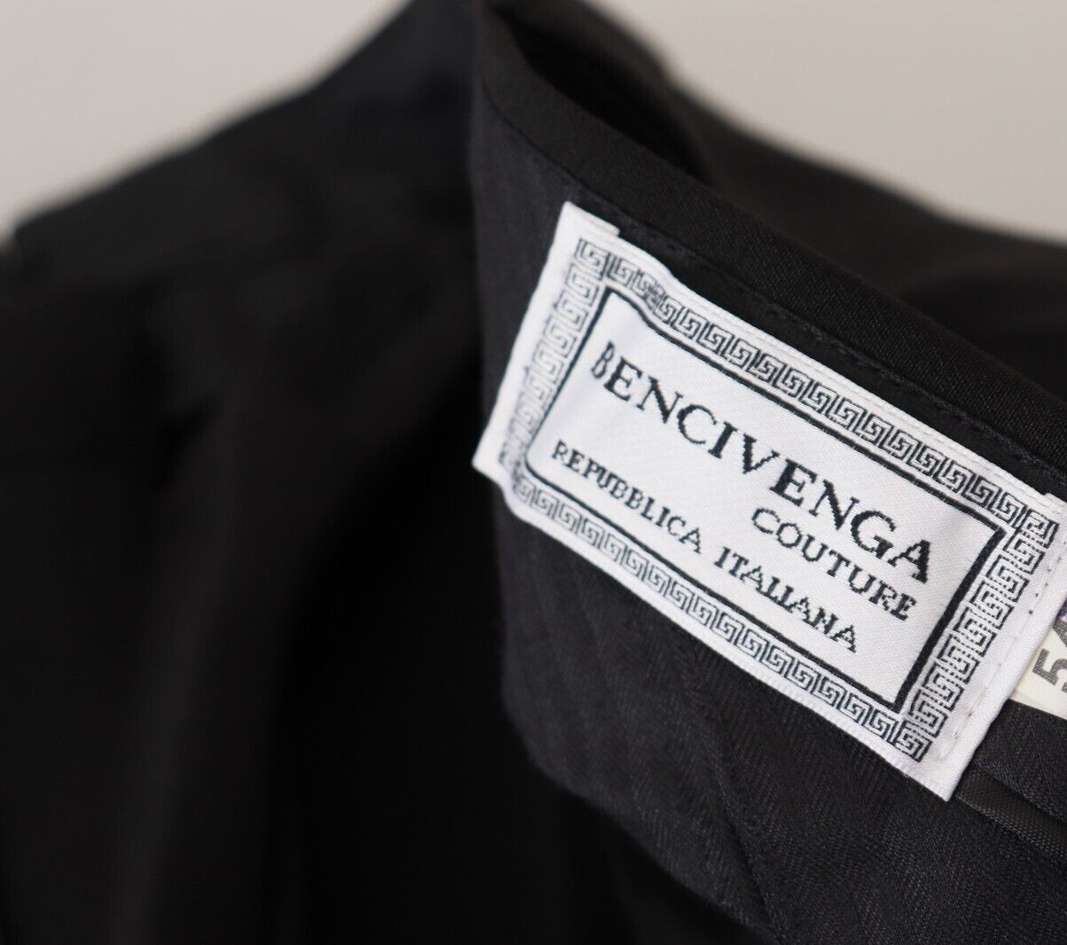 BENCIVENGA Black Straight Fit Men Formal Trousers Pants -   -  BENCIVENGA.
