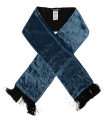 Dolce & Gabbana Blue Velvet Solid Neck Warmer Men's Shawl Scarf -   -  Dolce & Gabbana.
