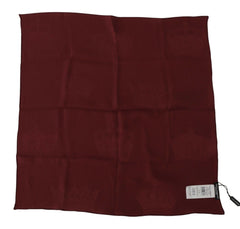 Dolce & Gabbana Maroon Silk Crown Square Wrap Handkerchief Scarf -  Mens Handkerchief -  Dolce & Gabbana.