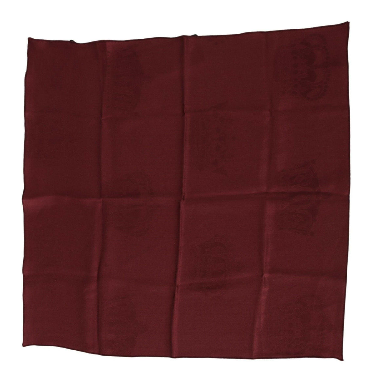 Dolce & Gabbana Maroon Silk Crown Square Wrap Handkerchief Scarf -  Mens Handkerchief -  Dolce & Gabbana.