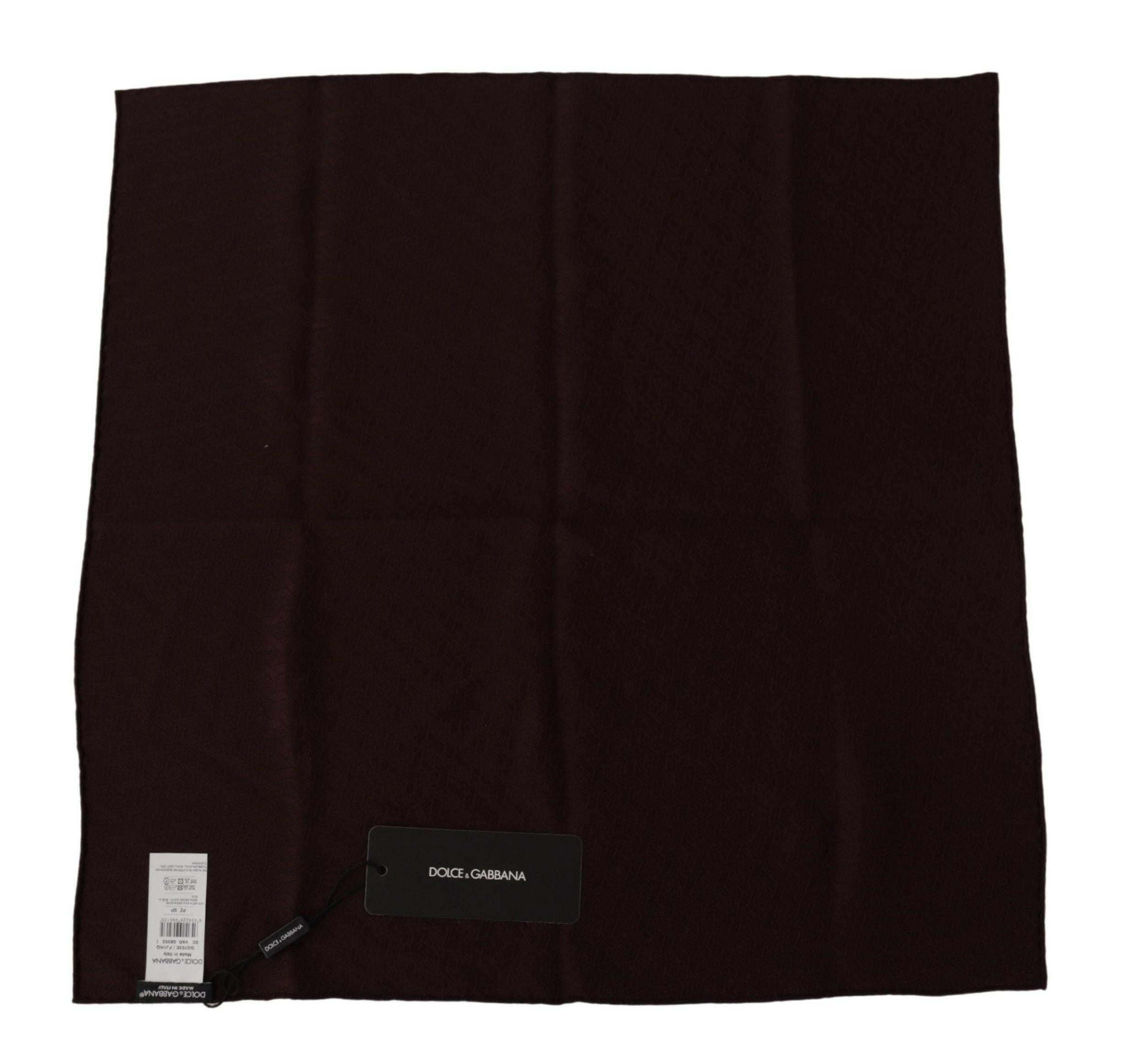 Dolce & Gabbana Brown Silk Blend Square Wrap Handkerchief Scarf -  Mens Handkerchief -  Dolce & Gabbana.