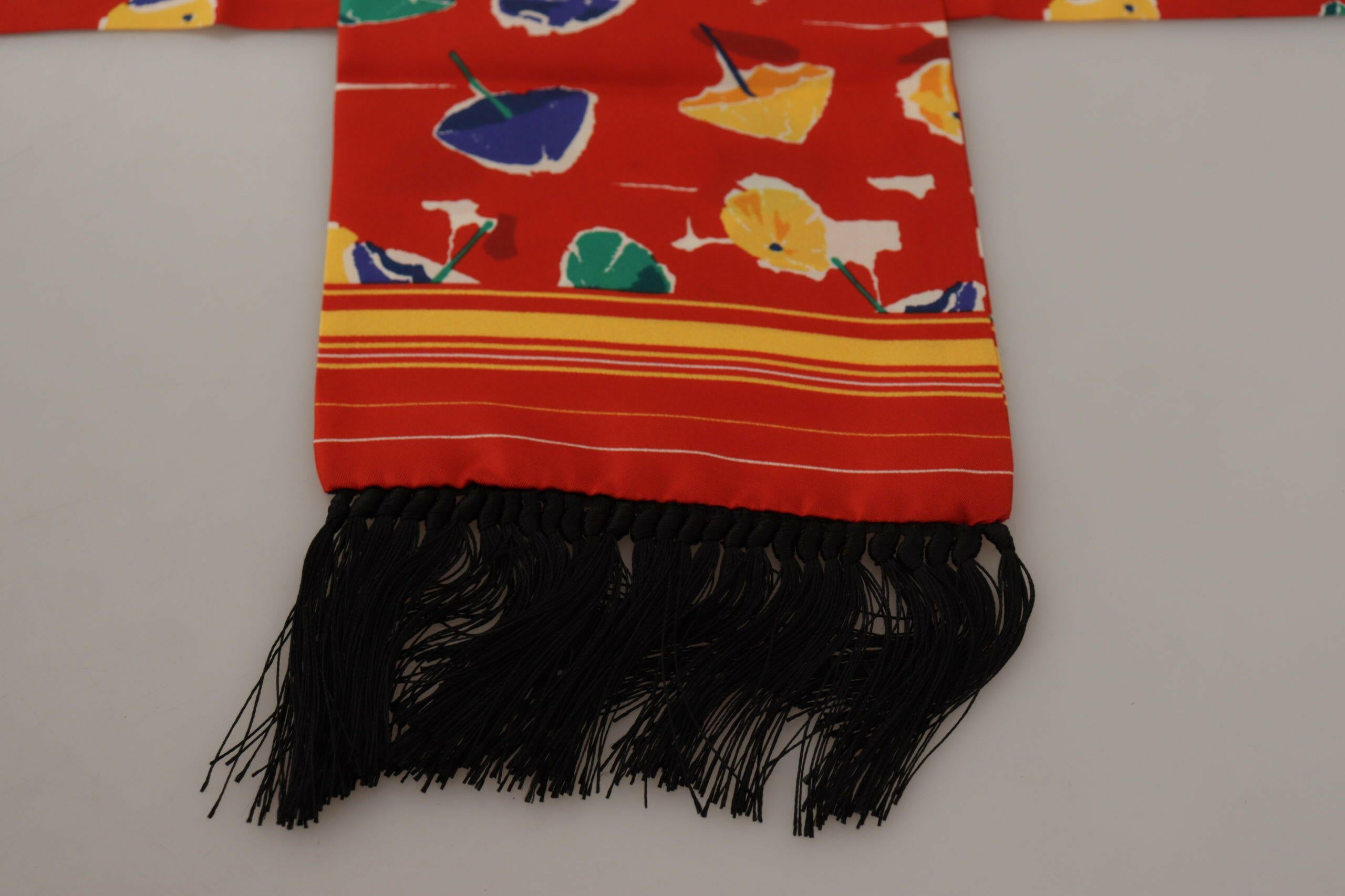 Dolce & Gabbana Multicolor DG Umbrellas Print Shawl Fringe Scarf -   -  Dolce & Gabbana.
