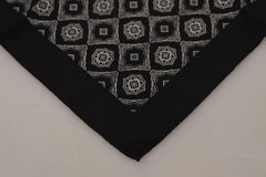 Dolce & Gabbana Black Geometric Patterned Square Handkerchief Scarf -  Mens Handkerchief -  Dolce & Gabbana.