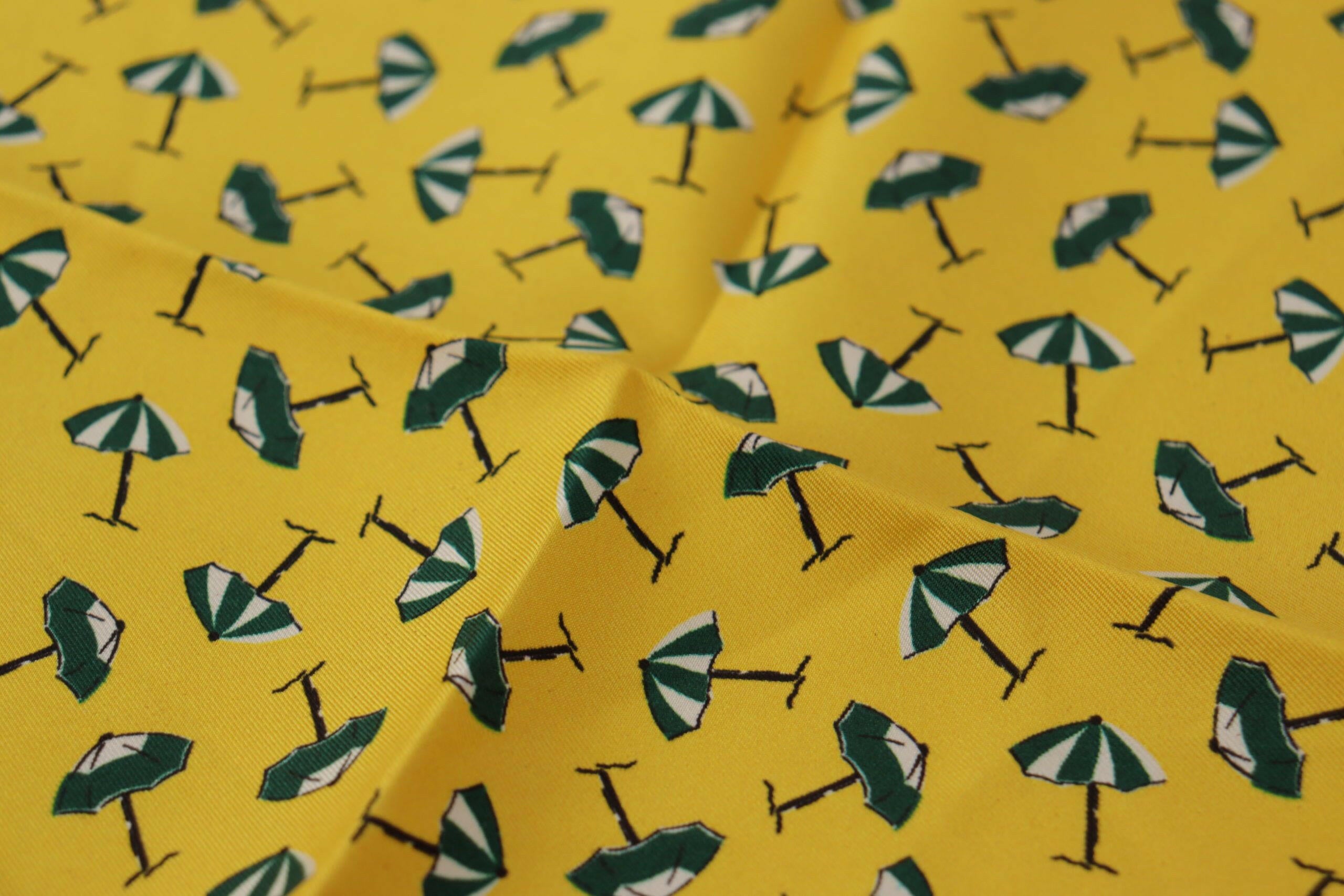 Dolce & Gabbana Yellow Printed DG Logo Square Mens Handkerchief Scarf -  Mens Handkerchief -  Dolce & Gabbana.