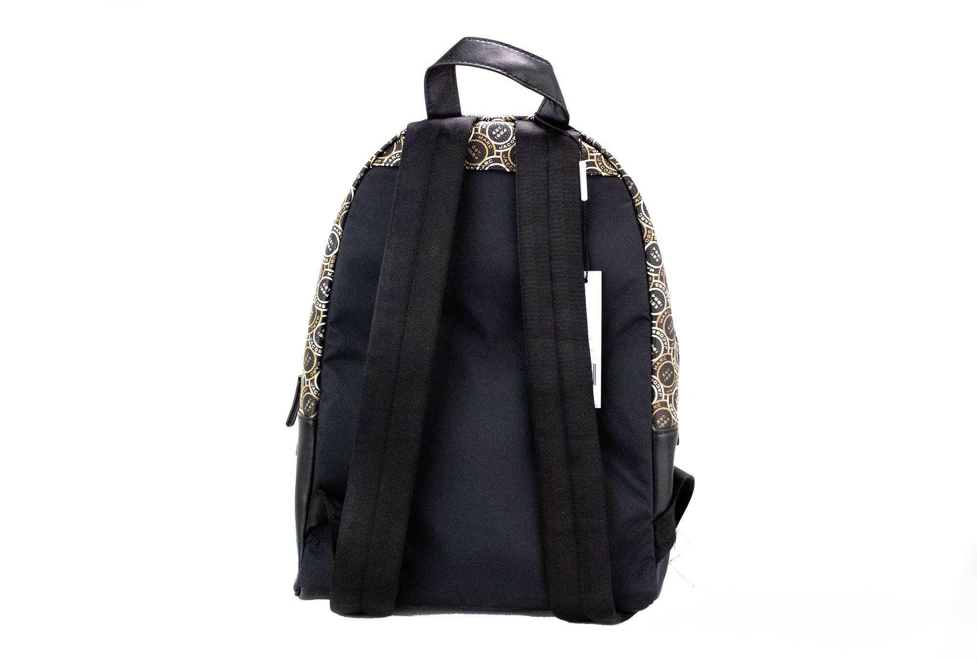 Marc Jacobs Signet Medium Black Logo Printed Leather Shoulder Backpack Bookbag -  Luxury Backpacks for Women -  Marc Jacobs.